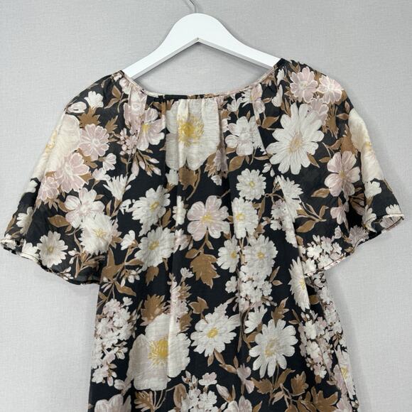 Abercrombie & Fitch Womens Dress Small Gray Floaty Trapeze Mini Floral Sundress - Picture 8 of 12